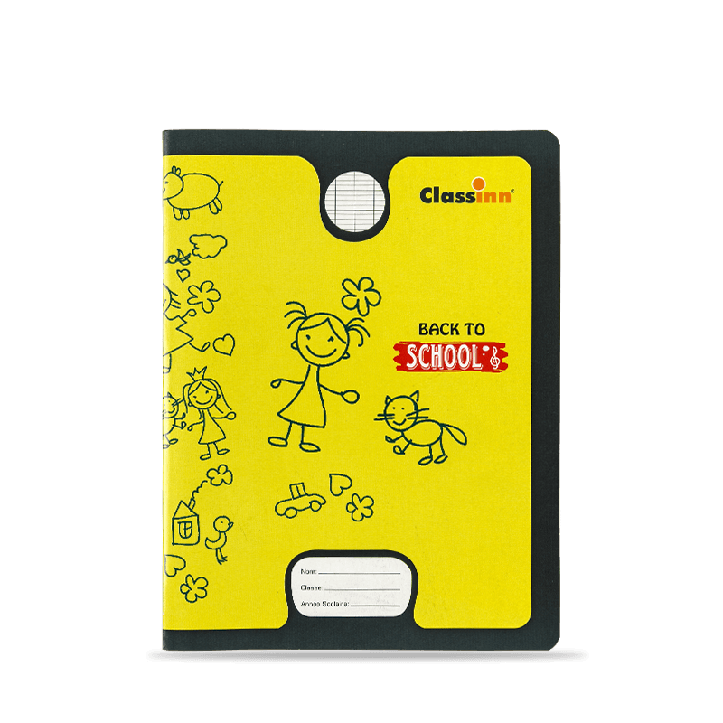 Cute Girl Pattern Yellow Exercise Card